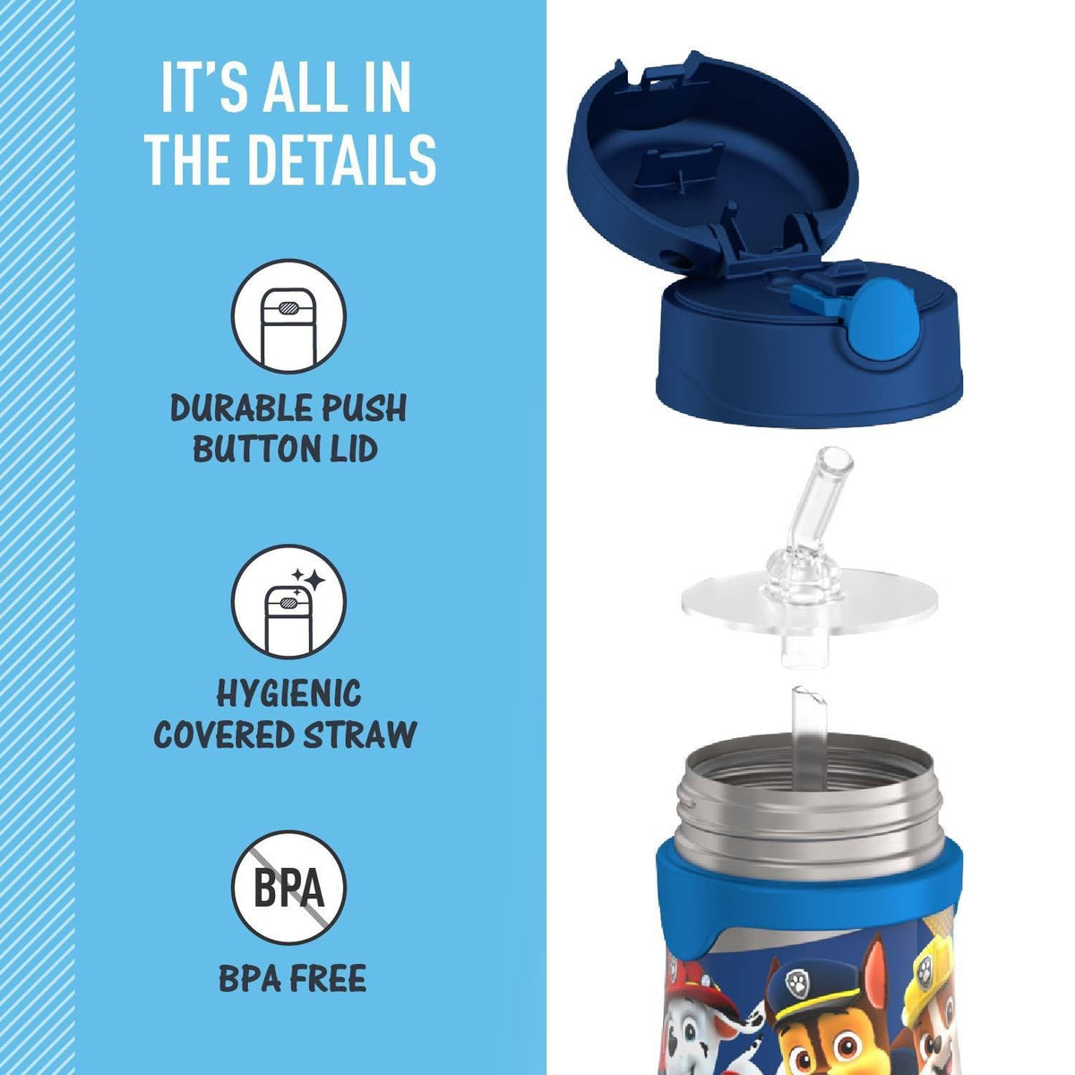 THERMOS Paw Patrol Boy 10oz stainless steel body for durable use