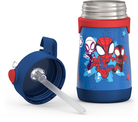 THERMOS pop-up straw in use for easy, mess-free drinking