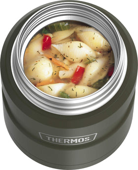 Dishwasher-safe top rack compatibility for easy cleaning on THERMOS Stainless King 16oz Army Green