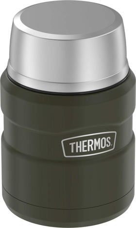 THERMOS Stainless King 16oz Army Green mug with handle for on-the-go warmth