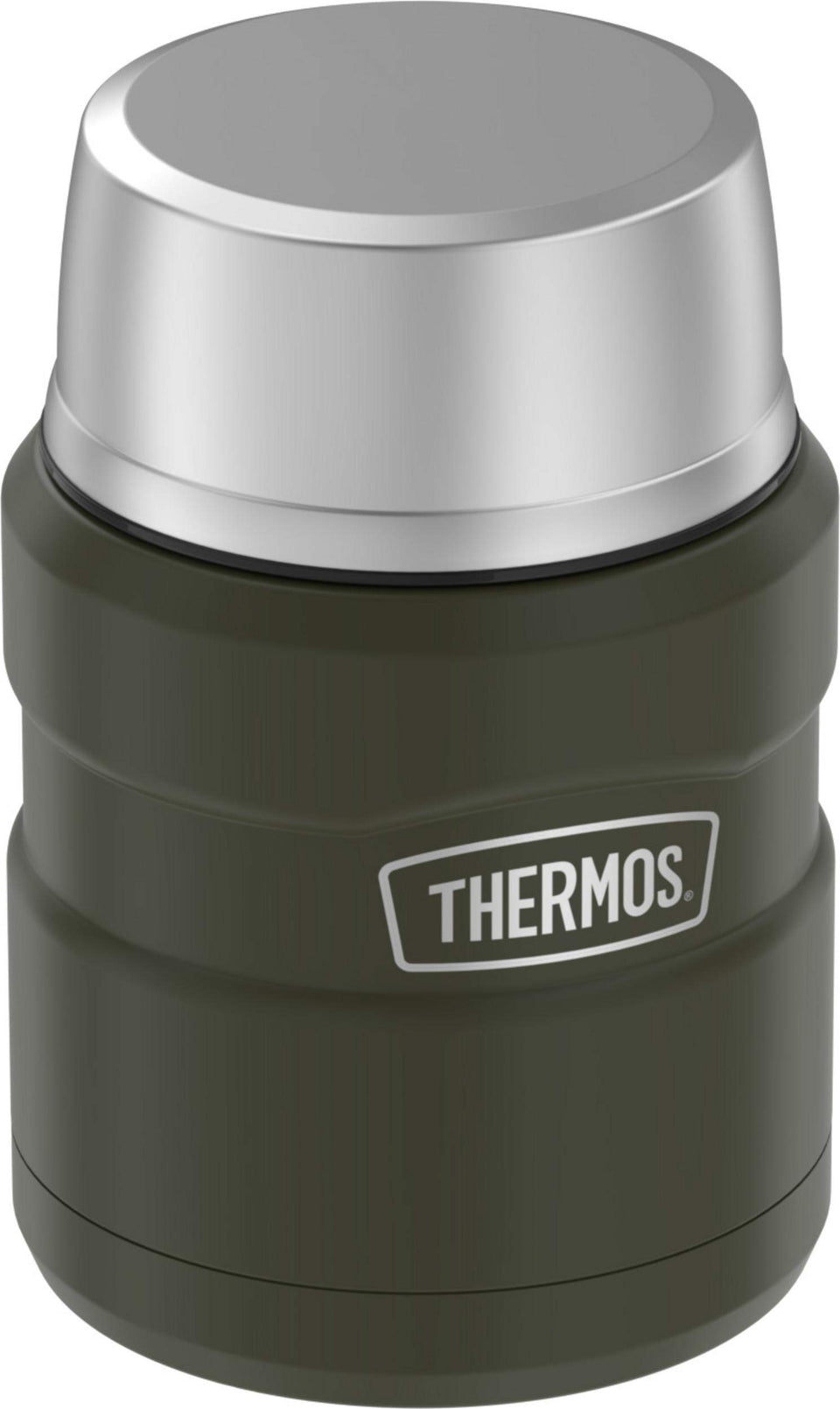 THERMOS Stainless King 16oz Army Green mug with handle for on-the-go warmth