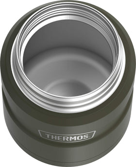 Sweat-proof exterior with cold beverages on THERMOS Stainless King 16oz Army Green