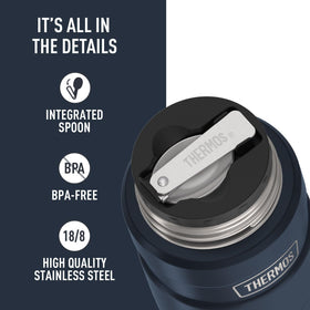 THERMOS Stainless King DrinkLock lid showing leak-proof seal