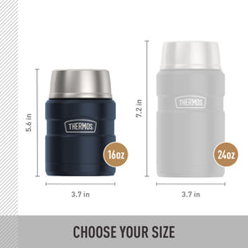THERMOS Stainless King exterior remains cool to touch with hot contents