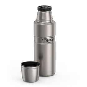 THERMOS Stainless King 16 oz bottle side shot, durable outdoors support.