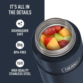 THERMOS Stainless King 24oz cold-food inside shows up to 24 hours of freshness