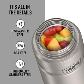 THERMOS Stainless King 24oz exterior remains cool to touch with hot contents.