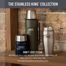 THERMOS Stainless King 40oz bottle sweat-proof finish for cold drinks