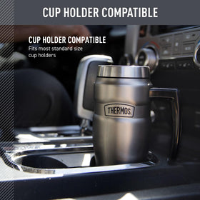THERMOS Stainless King exterior stays cool to touch when hot and sweat-proof when cold.