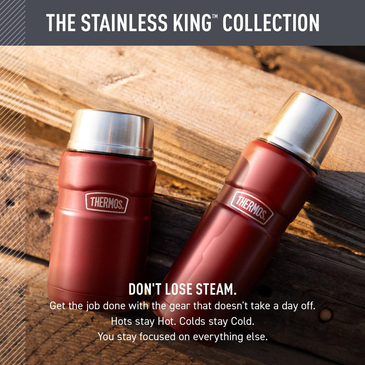 THERMOS Stainless King is dishwasher-safe on the top rack.