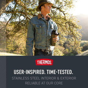 THERMOS dishwasher-safe top rack option for easy cleaning after adventures.