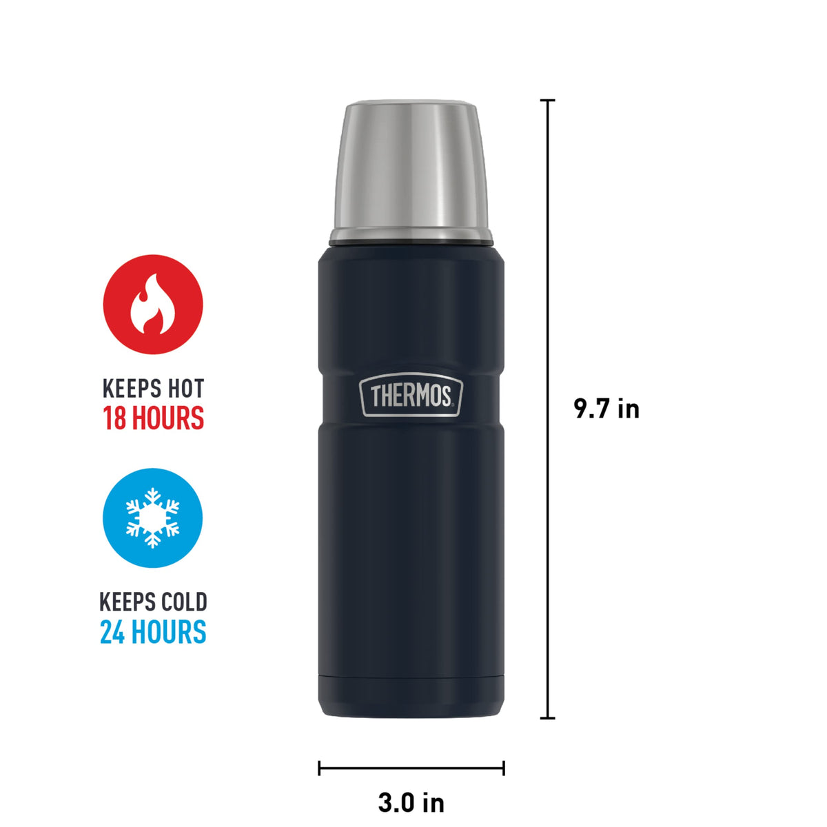 Sweat-proof exterior stays cool to touch with hot drinks.