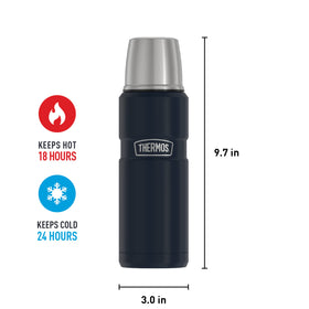 Sweat-proof exterior stays cool to touch with hot drinks.