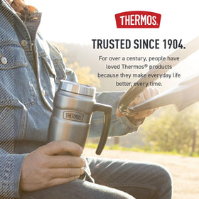 Thermos Stainless King built-in tea hook supports tea bags or loose-leaf infusers