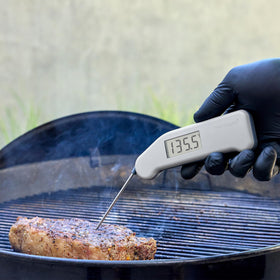 ThermoWorks Classic Thermapen with NIST calibration certificate for precision.