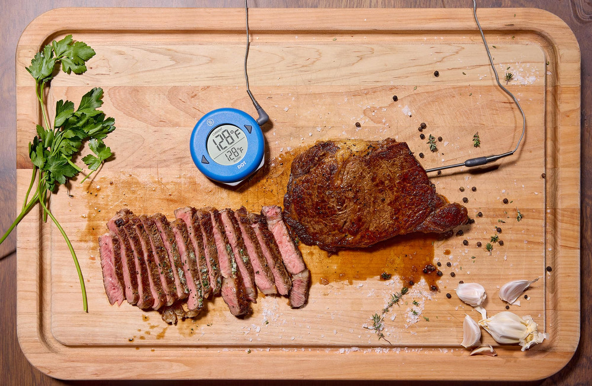 ThermoWorks DOT used by chefs during sous vide and grilling sessions.