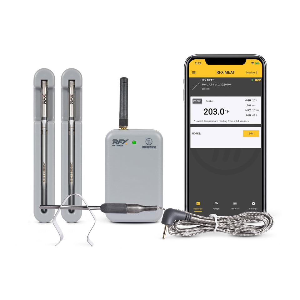 ThermoWorks RFX signal range demonstrates rock-solid connectivity for remote cooking.