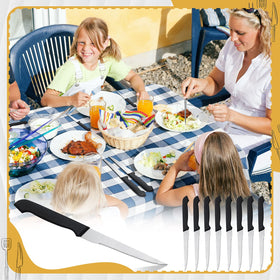 Therwen plastic-handle steak knife delivers a secure, comfortable grip during meal prep.