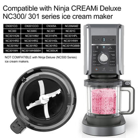 THESHY Ninja Creami blade assembly shown, easy to install and clean.