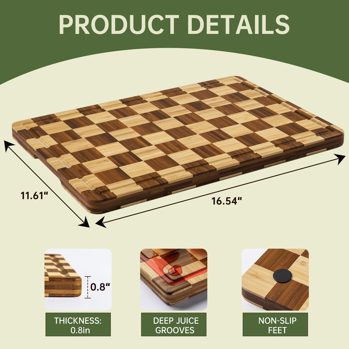 Thetchry 5-layer thick construction provides durable, knife-friendly resilience