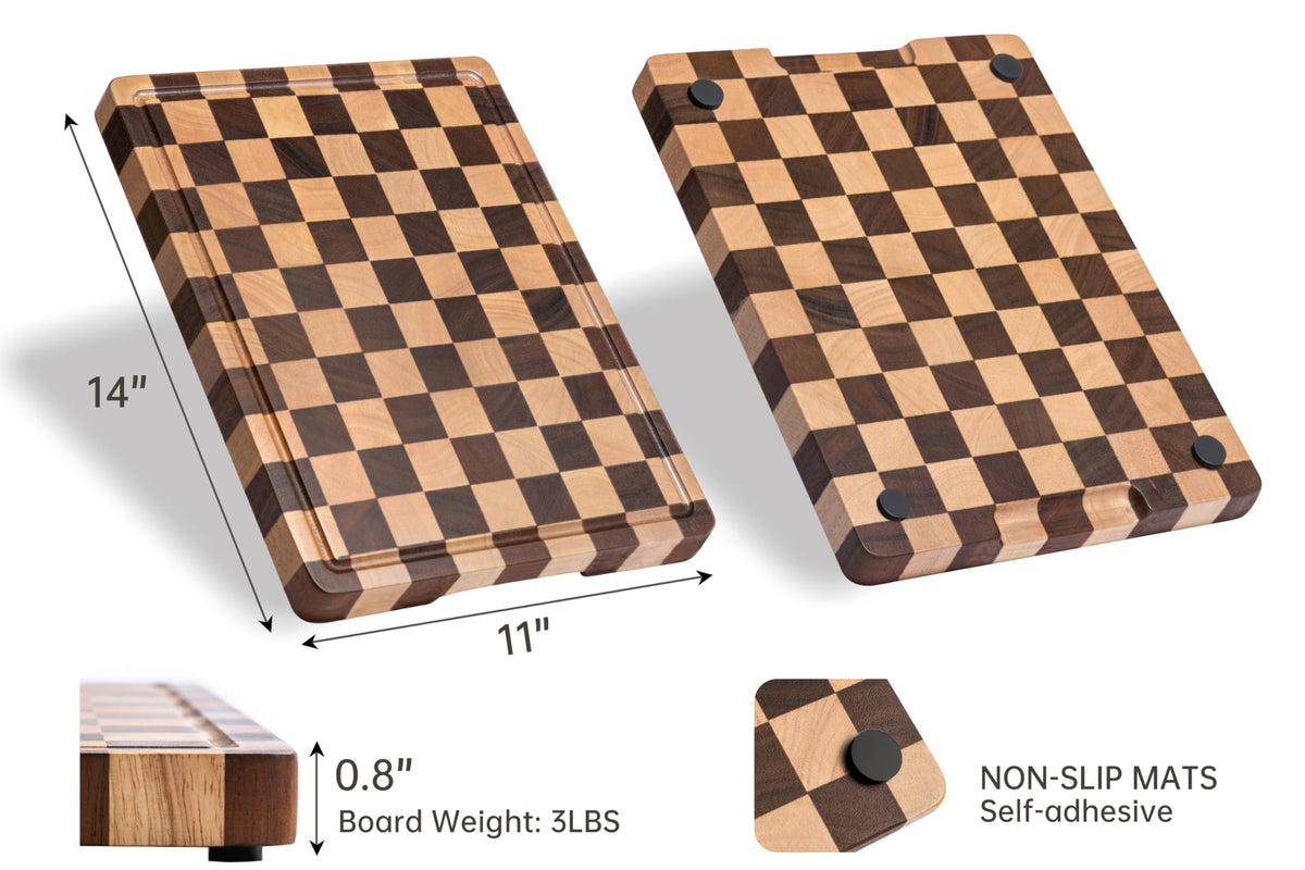Thetchry non-slip pads keep the board steady.