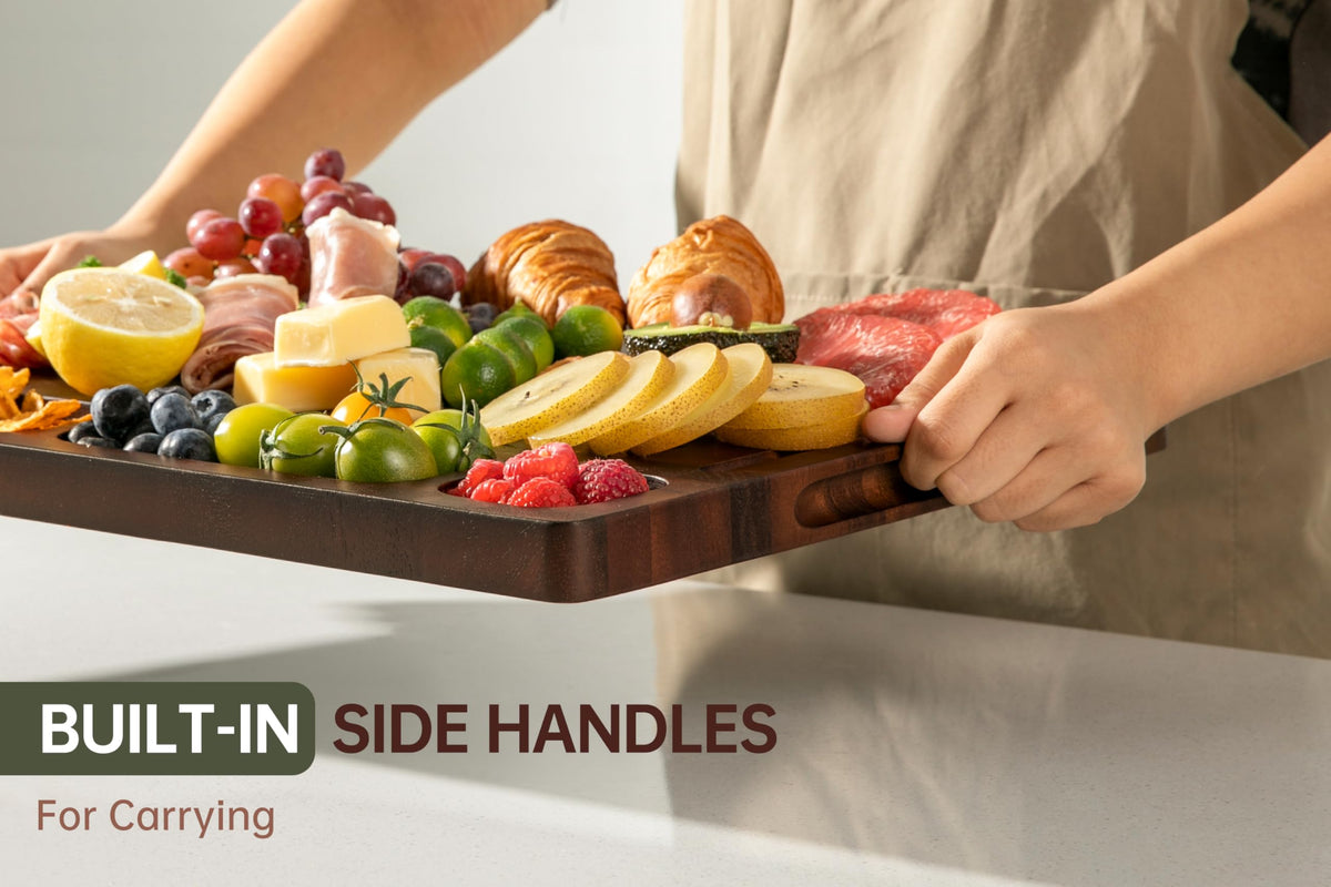 thetchry removable non-slip feet stabilize the board on counters