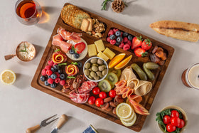 THETCHRY walnut charcuterie board ideal for stylish cheese and meat presentation