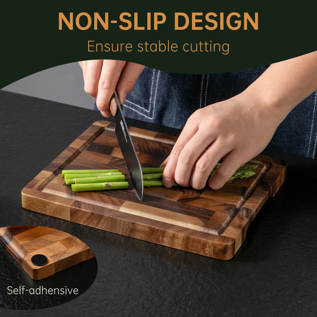 Thetchry board with built-in handles for easy transport