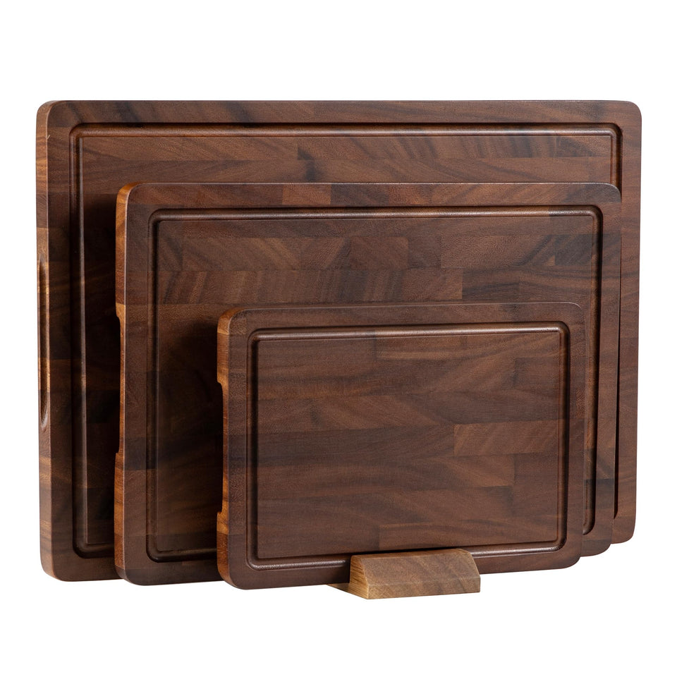 thetchry walnut cutting board end grain with handle for precise chopping