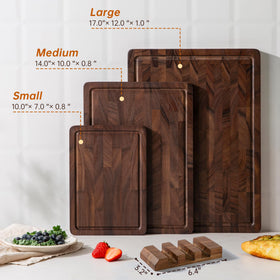 thetchry walnut cutting board with juice groove trapping juices