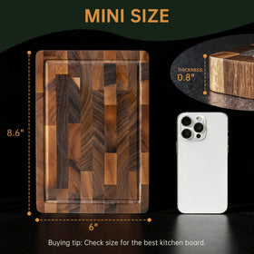 Thetchry walnut board showcases rich grain and timeless look