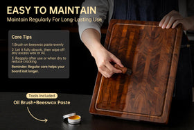 Thetchry end grain cutting board thick 1 inch for sturdy use.