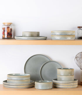 TheTerra 12-piece set on the table ready for stylish entertaining.