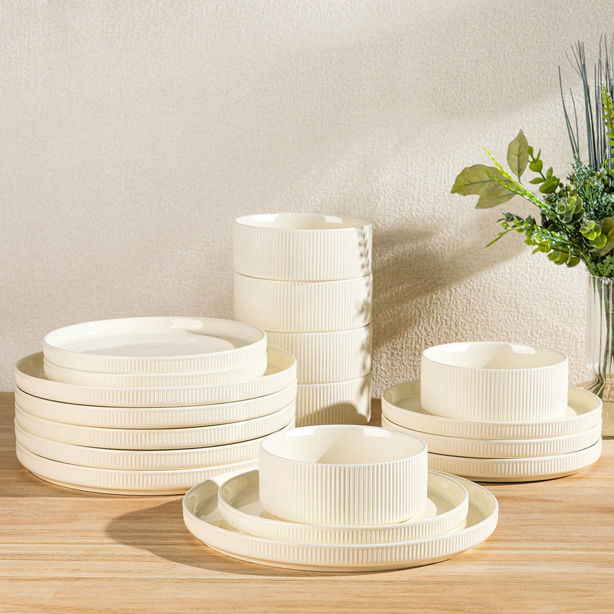TheTerra beige dinner plate 10.25 inches, durable porcelain for everyday meals.