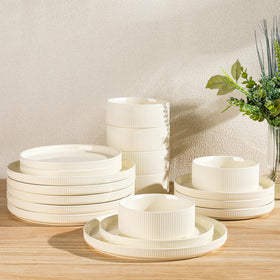 TheTerra beige dinner plate 10.25 inches, durable porcelain for everyday meals.