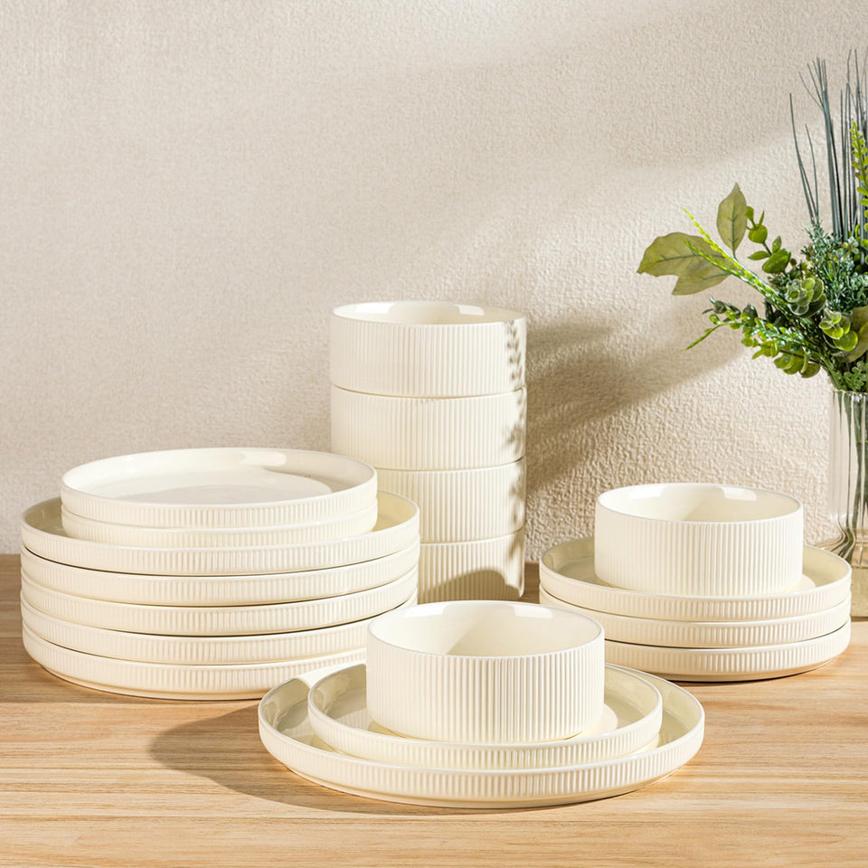 TheTerra beige dinner plate 10.25 inches, durable porcelain for everyday meals.