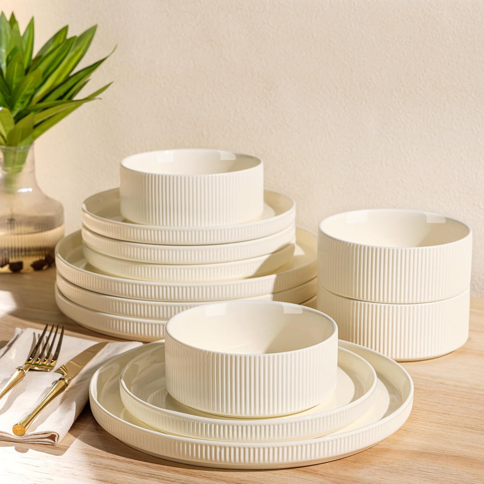 TheTerra 10.25-inch dinner plate with warm beige glaze for elegant everyday meals.