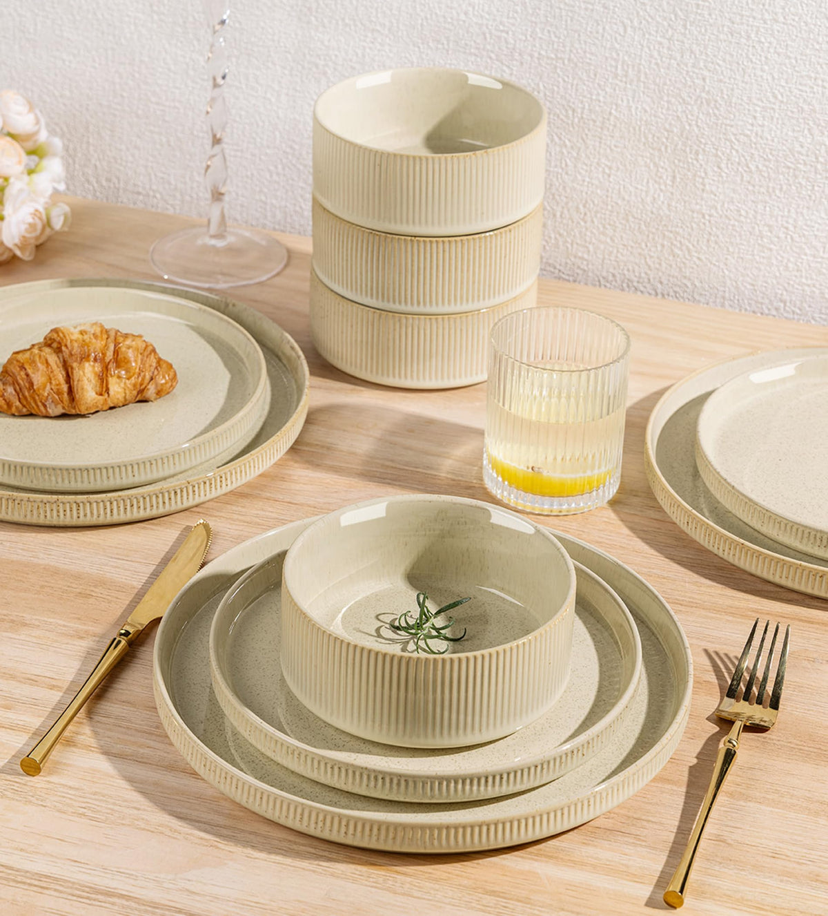 TheTerra oven and microwave safe dishware withstand daily heat and reheating