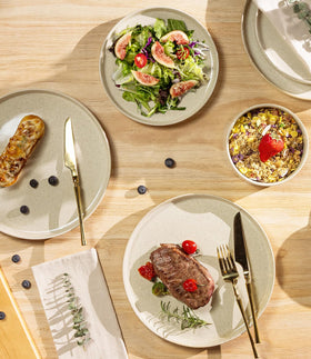 TheTerra salad plates 8-25 inches are perfect for salads and appetizers.