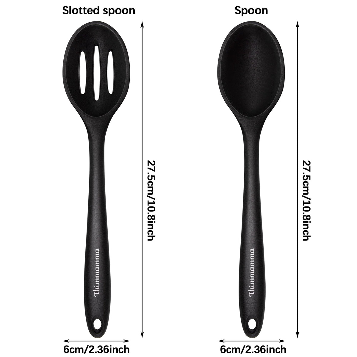 Thimmamma silicone spoon demonstrates heat resistance up to 446°F near hot cookware.