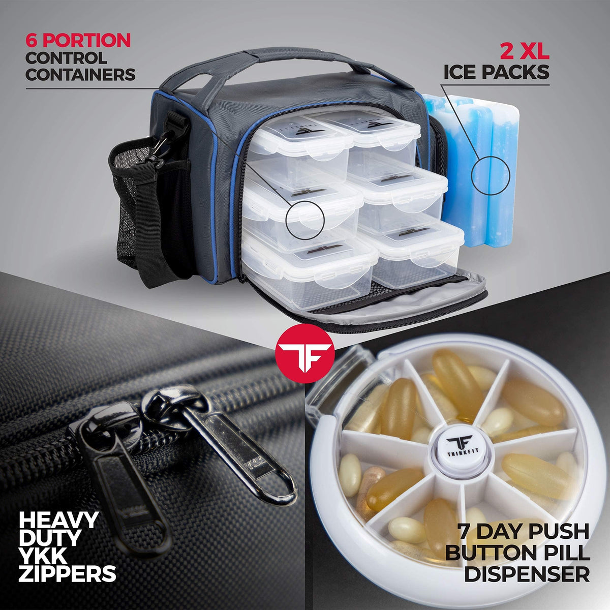 Two XL ice packs maintain temperature during transit