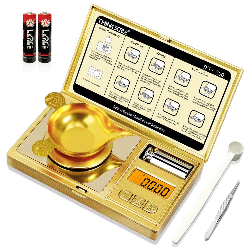 THINKSCALE digital milligram scale with backlit display for easy readings