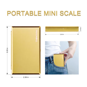 THINKSCALE digital powder scale shown in a precise weighing workflow