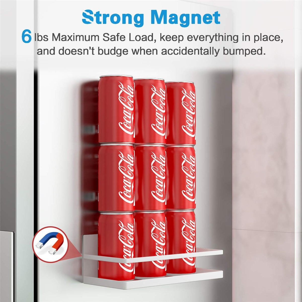 Thipoten strong magnetic shelf securely grips appliances for stable spice storage.