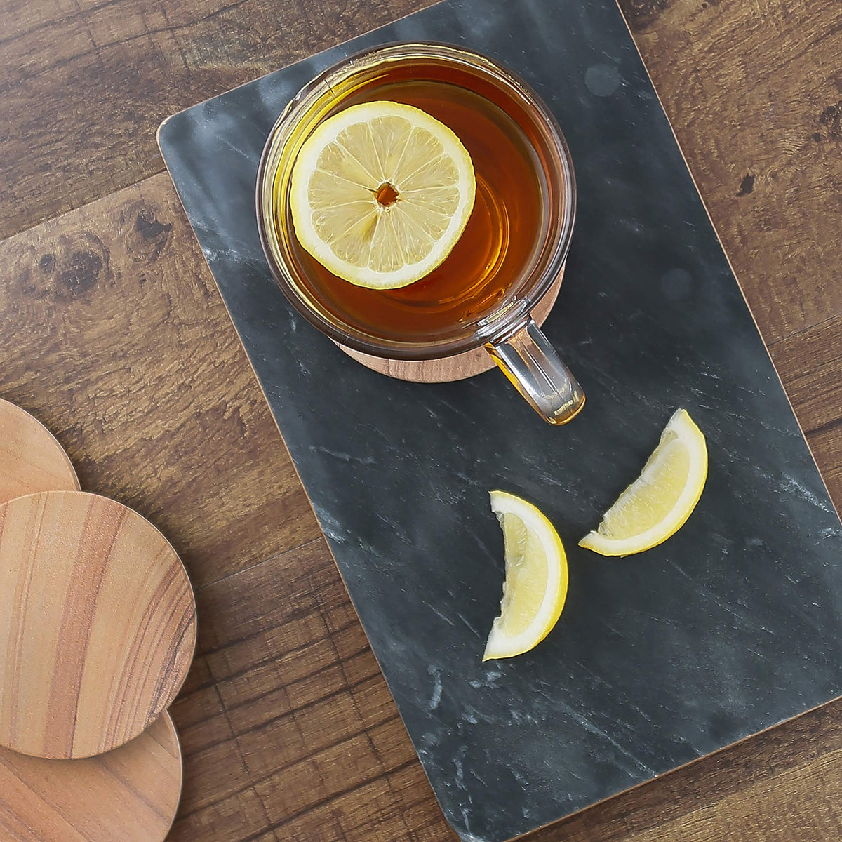 Thirstystone Cinnabar 4-inch round coaster showcasing natural sandstone with reliable moisture absorption.