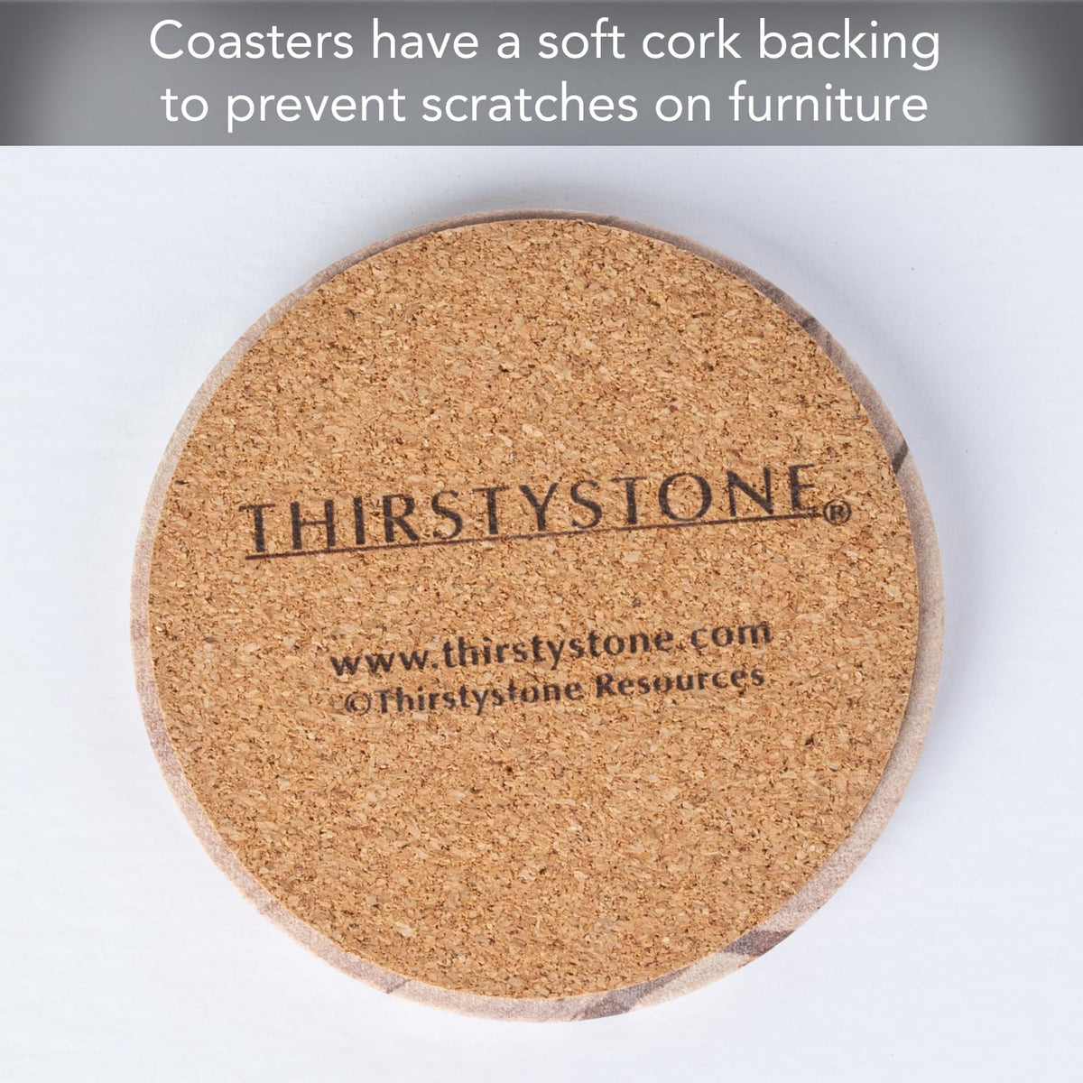 Thirstystone Cinnabar absorbent condensation keeps countertops dry and clean.