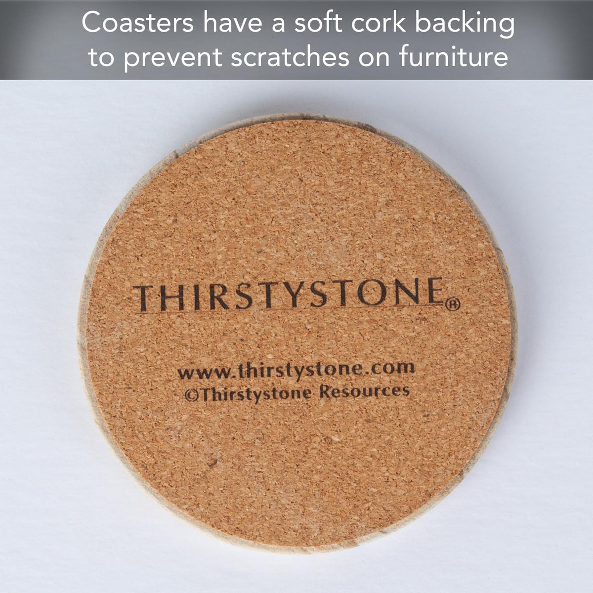 Thirstystone Desert Sand Coaster cleans easily with a damp cloth.