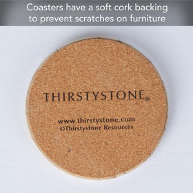 Thirstystone Desert Sand Coaster cleans easily with a damp cloth.