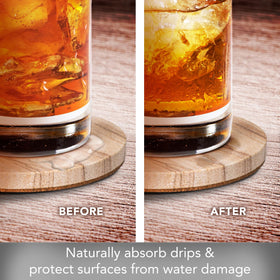Thirstystone Desert Sand Coaster measures four inches for most glassware.