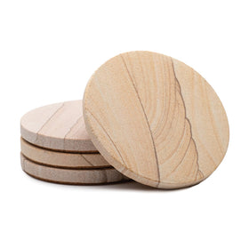 Thirstystone Desert Sand Coaster with multicolor pattern catches condensation to protect tabletops.